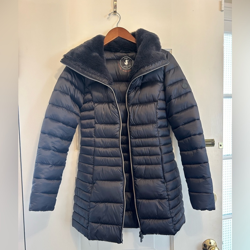 Save the  duck caroline water resistant coat with faux fur lining